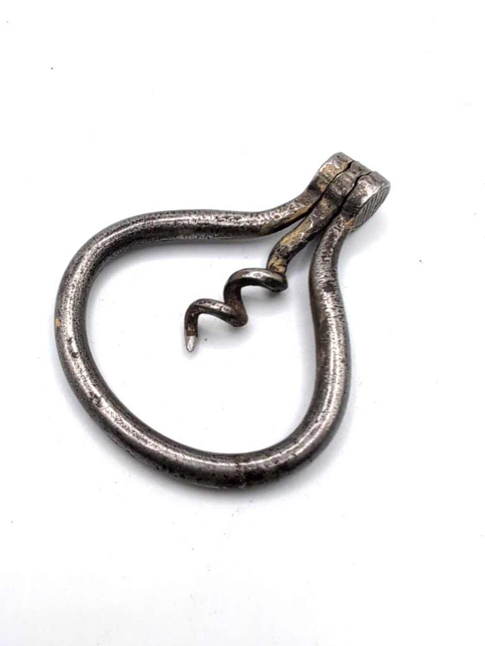 Antique Iron Folding Barrel Joint Corkscrew Good Functional Cond Camping Tool